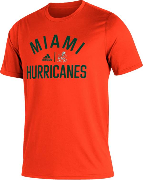 adidas Men's Miami Hurricanes Orange Creator Performance T-Shirt product image