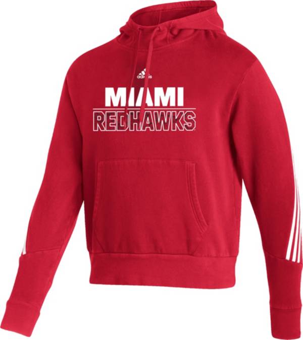 adidas Men's Miami RedHawks Red Pullover Hoodie