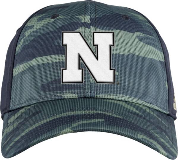adidas Men's Nebraska Cornhuskers Camo 'Military Appreciation' Stretch Fitted Hat