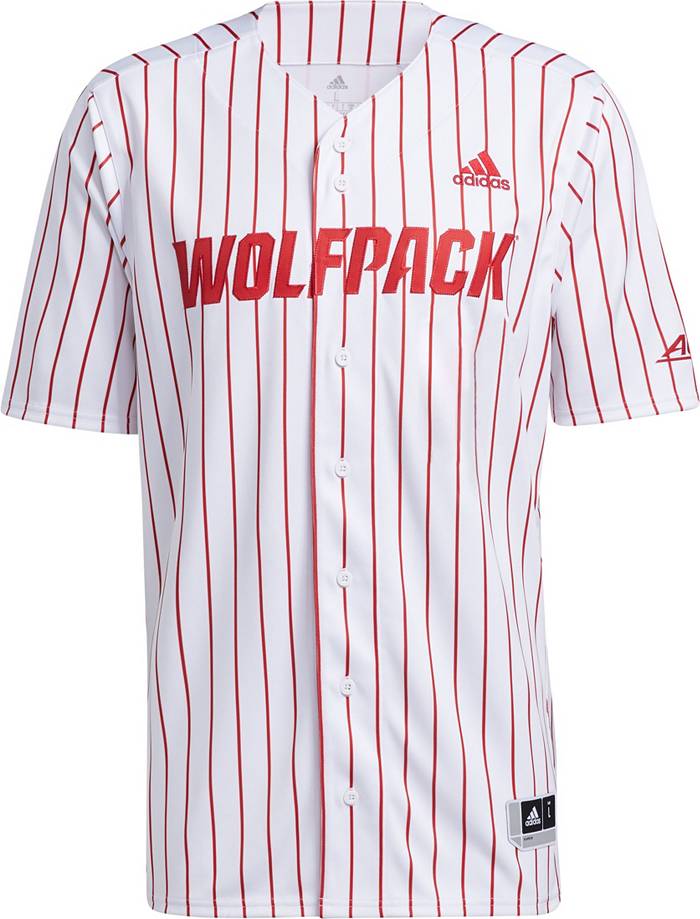 Adidas Men's NC State Wolfpack White Replica Baseball Jersey, Large