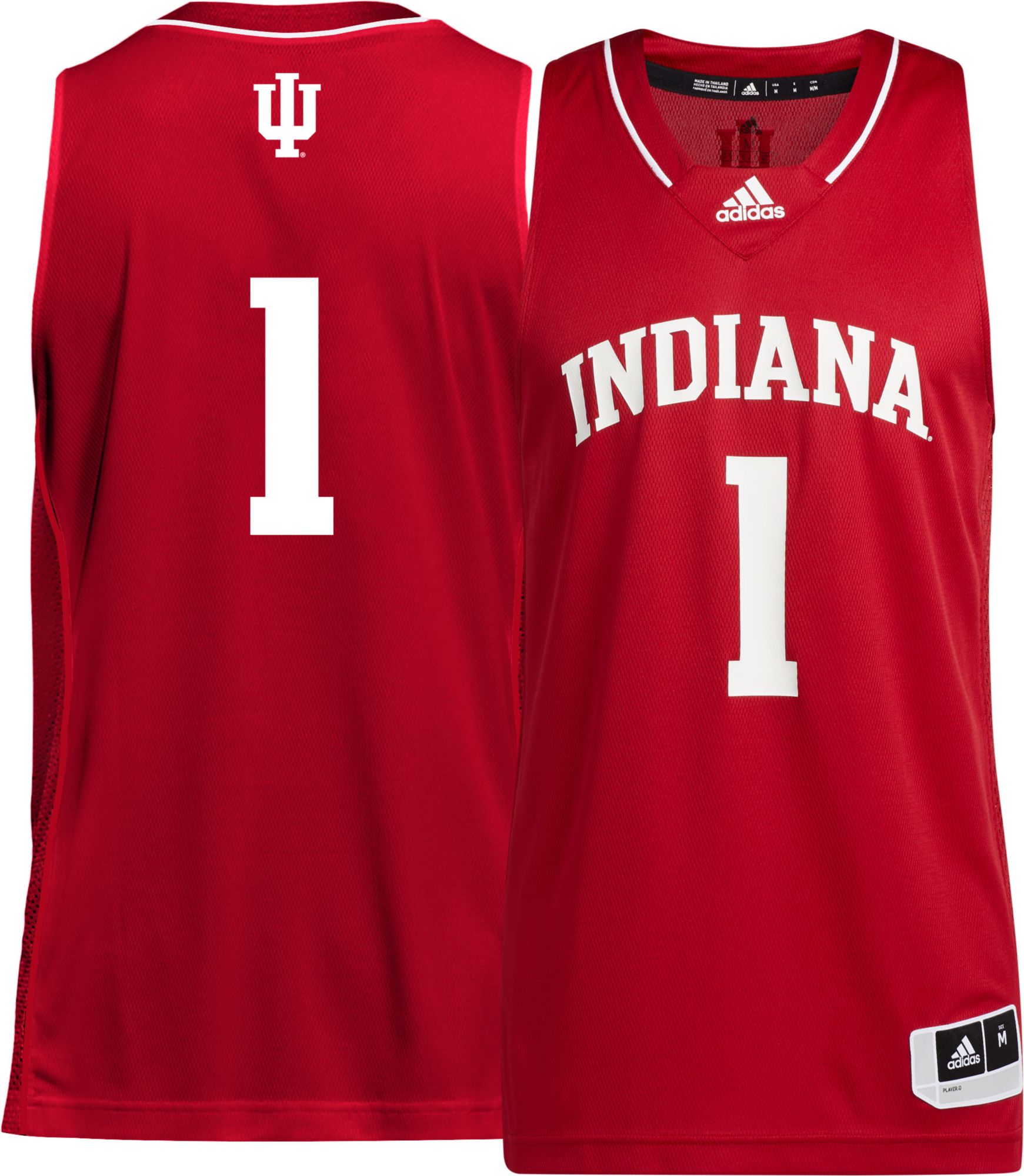 adidas Men's Indiana Hoosiers #1 Crimson Swingman Replica Basketball Jersey product image
