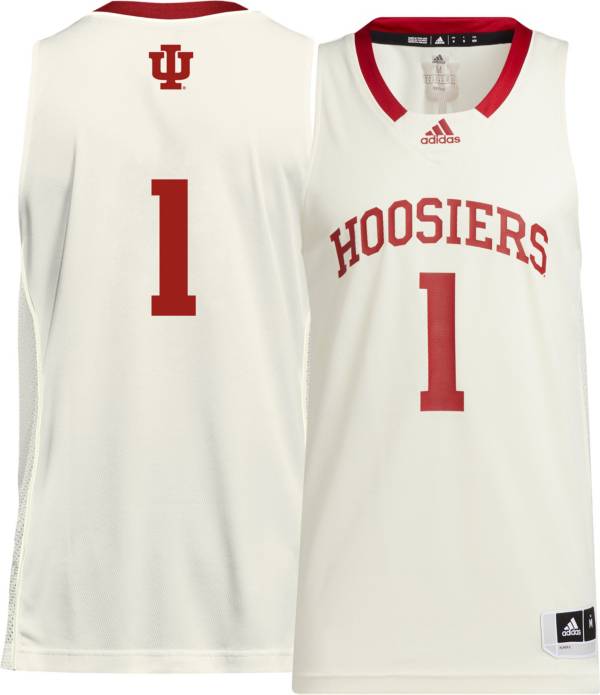 adidas Men's Indiana Hoosiers #1 White Swingman Replica Basketball Jersey