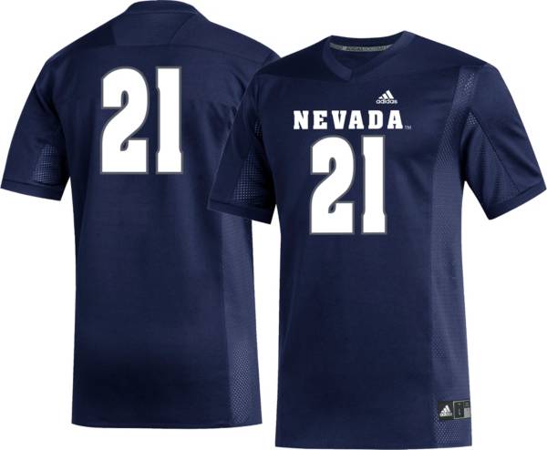 adidas Men's Nevada Wolf Pack #21 Navy Replica Football Jersey