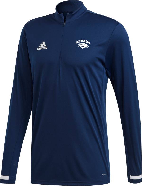 adidas Men's Nevada Wolf Pack Blue Quarter-Zip Pullover Shirt product image
