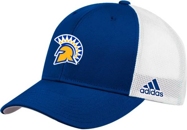 adidas Men's San Jose State Spartans Blue Adjustable Trucker Hat