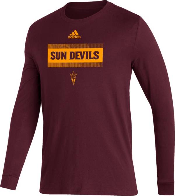 adidas Men's Arizona State Sun Devils Maroon Amplifier Locker Room T-Shirt