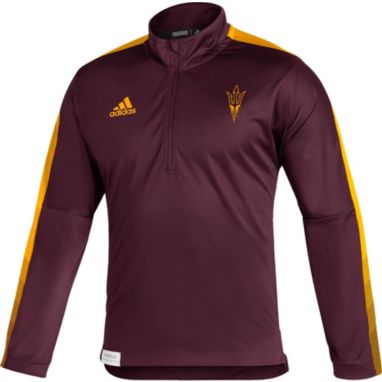 sorry, adidas Men's Arizona State Sun Devils Maroon Locker Room Quarter-Zip Pullover Shirt is currently out of stock