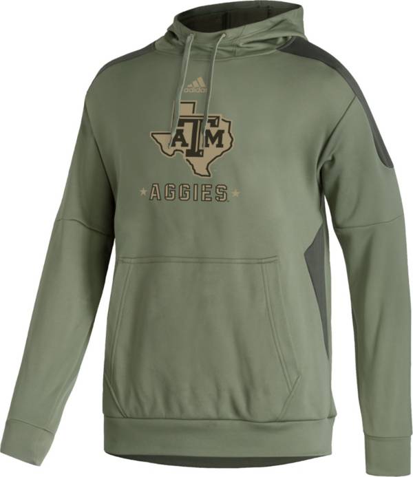 adidas Men's Texas A&M Aggies Green 'Veterans Day' Pullover Hoodie product image