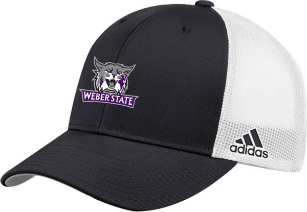 adidas Men's Weber State Wildcats Black Adjustable Trucker Hat