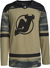 NHL NJ Devils Away Team Colors Embroidered Crest Replica Jersey