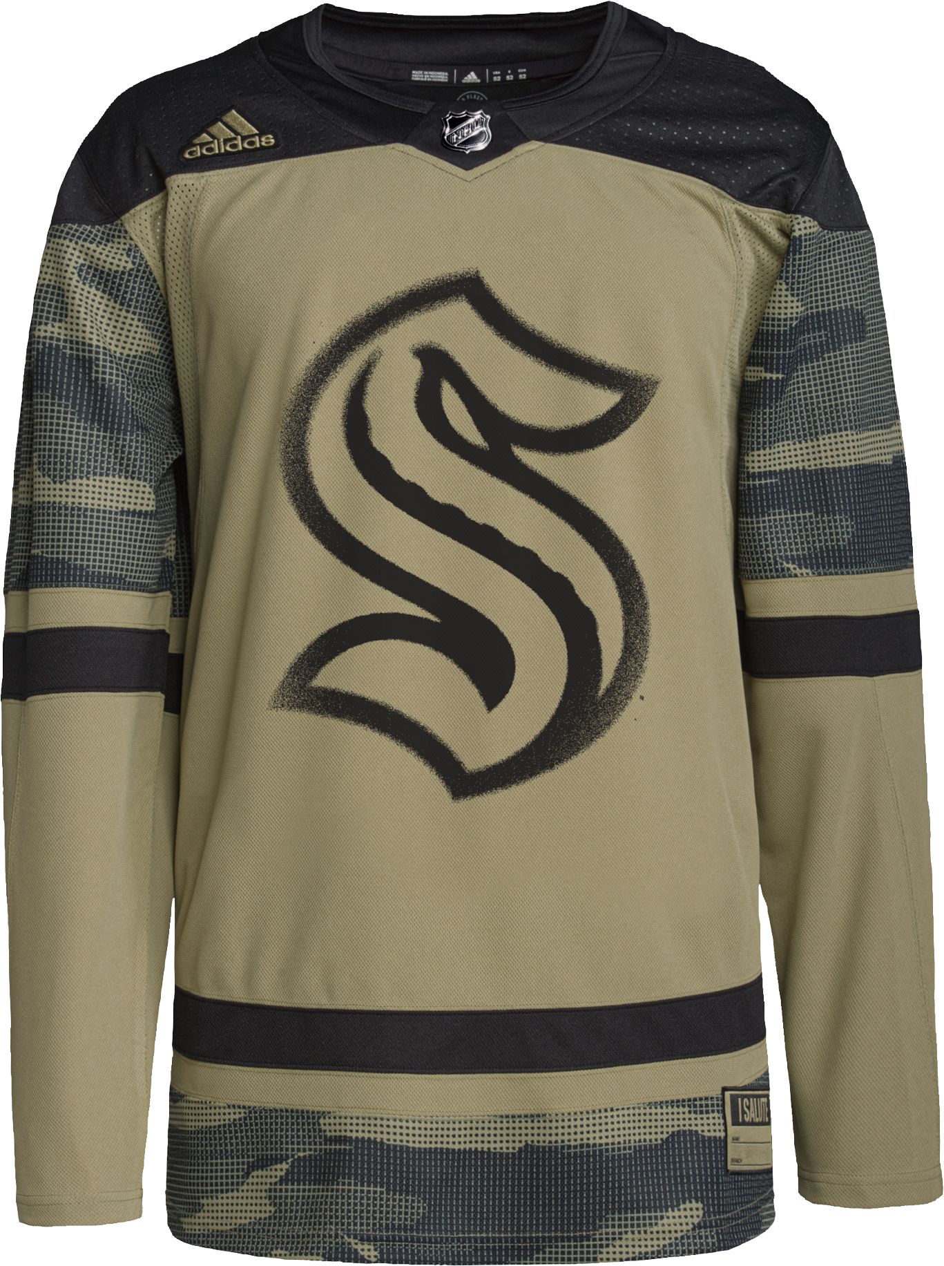 adidas Seattle Kraken Military Appreciation ADIZERO Authentic Jersey