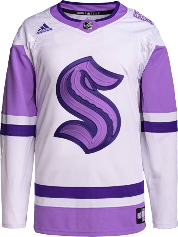 adidas Seattle Kraken Hockey Fights Cancer ADIZERO Authentic Jersey