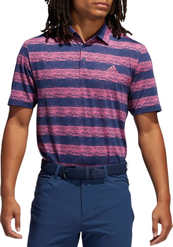 adidas Men's Painted Stripe Recycled Polyester AEROREADY Polo