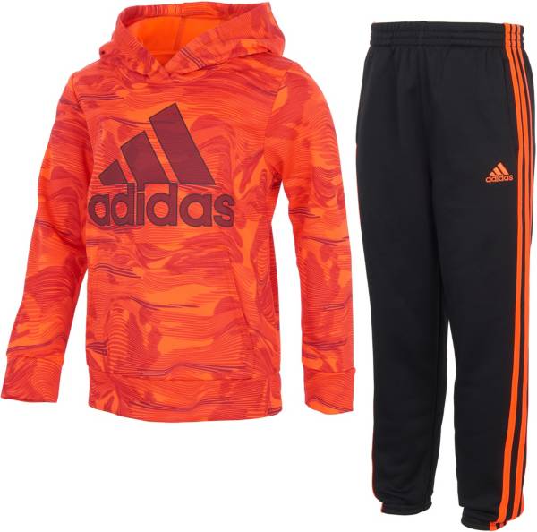 adidas Boys' Camo Fleece Pullover Hoodie and Joggers Set product image
