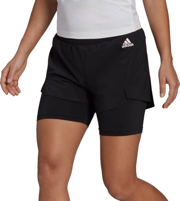 adidas Women's Primeblue Designed To Move 2-In-1 Sport Shorts