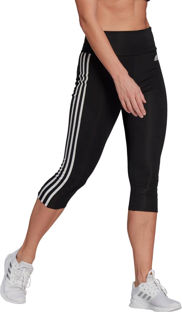 adidas Women's Tights Designed 2 Move 3-Stripes High Rise Long