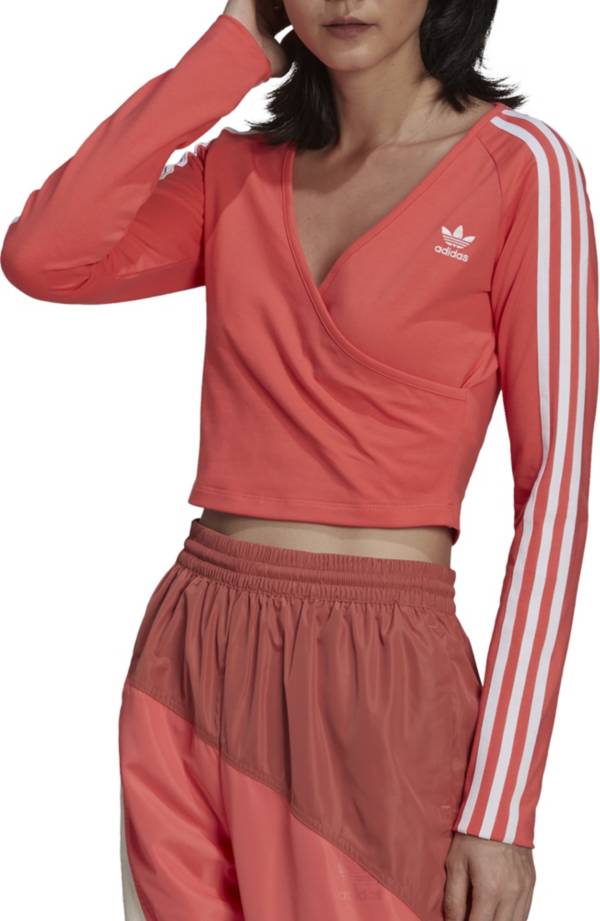 Adidas pink long on sale sleeve t shirt