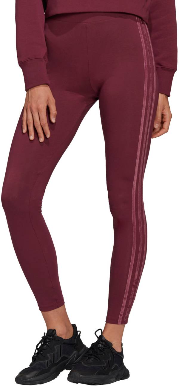 Adidas velvet 2025 leggings maroon