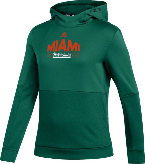 adidas Women's Miami Hurricanes Green Pullover Hoodie product image