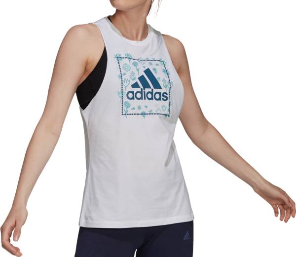 adidas Women's Soft Floral Graphic Tank Top