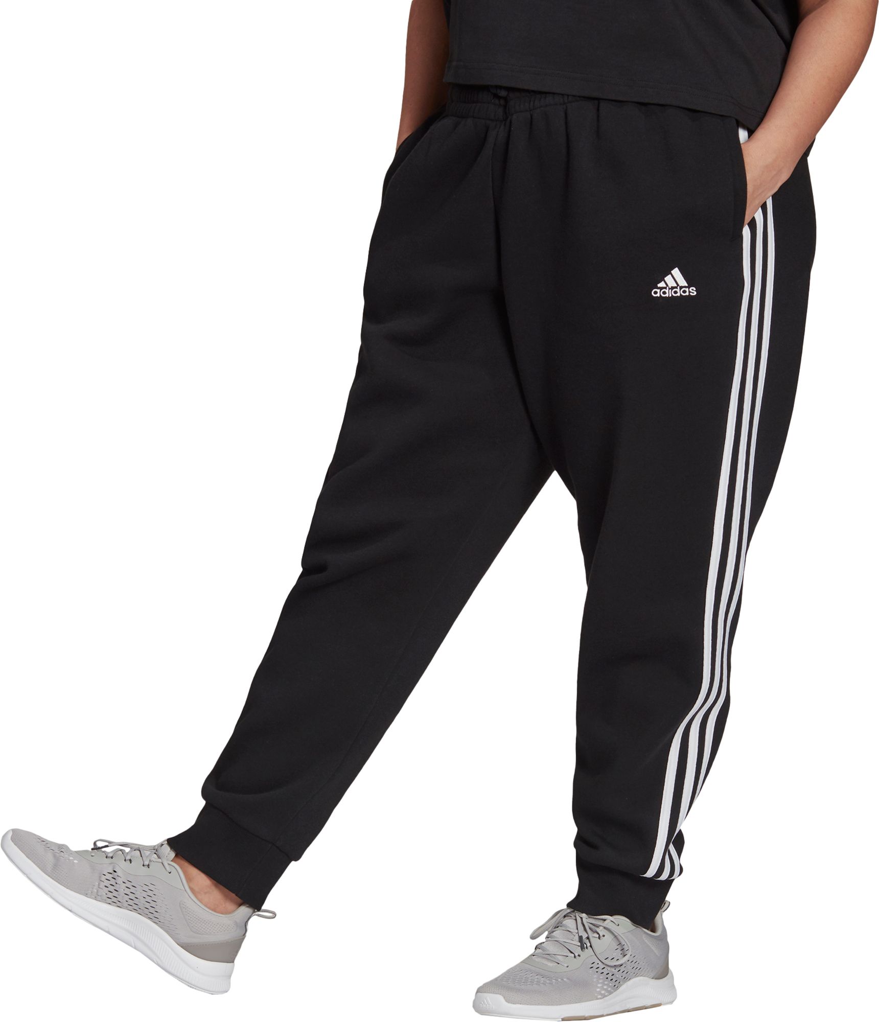 adidas women's essentials cotton fleece jogger pants