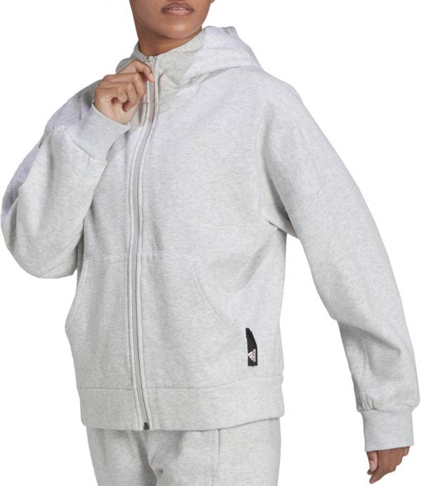 adidas Women's Sportswear Studio Lounge Fleece Hooded Full-Zip Sweatshirt product image