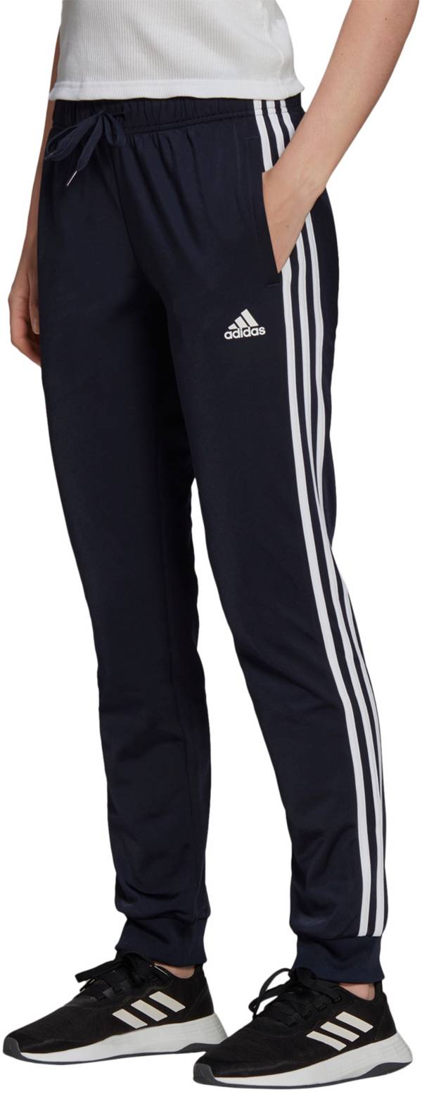 adidas Women\'s Primegreen Essentials Warm-Up Slim Tapered 3-Stripes  Tracksuit Bottoms | Dick\'s Sporting Goods