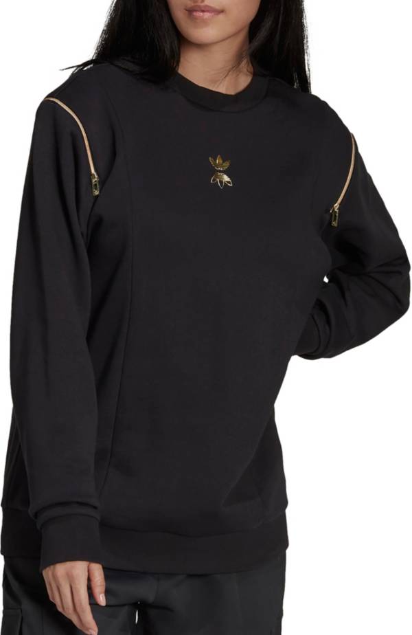 adidas Women's Zip Sleeve Crew Sweatshirt