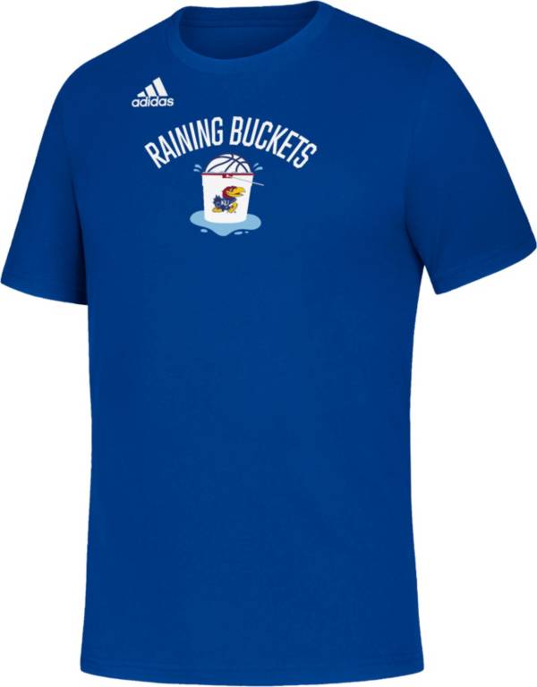adidas Youth Kansas Jayhawks Blue Amplifier 'Raining Buckets' Basketball T-Shirt product image