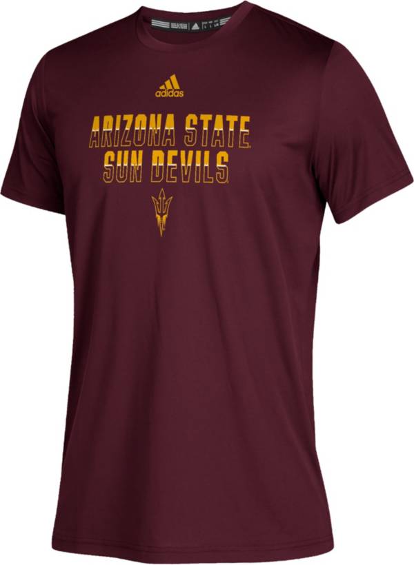 adidas Youth Arizona State Sun Devils Maroon Climatech Performance T-Shirt