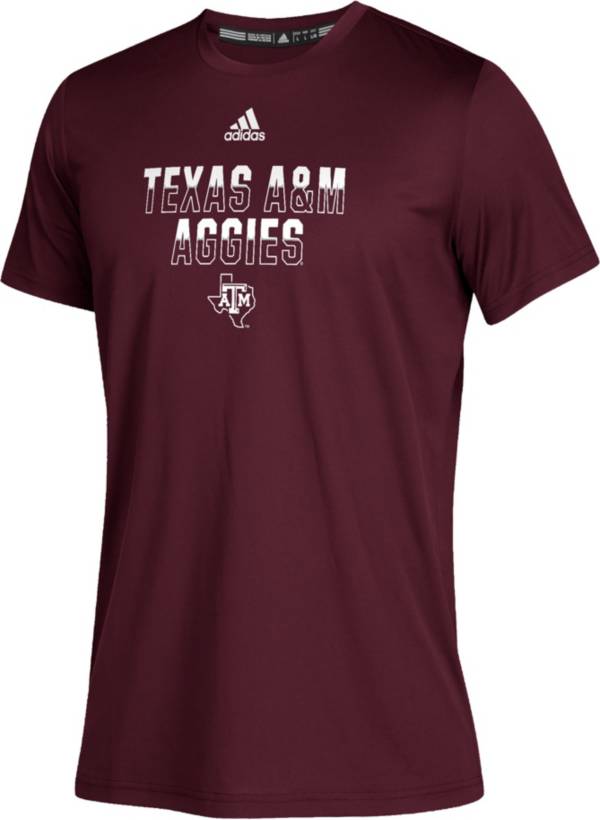 adidas Youth Texas A&M Aggies Maroon Climatech Performance T-Shirt