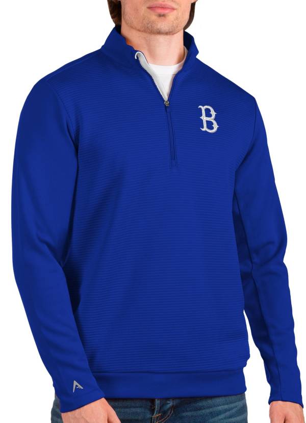 Antigua Men's Brooklyn Dodgers Blue Quarter-Zip Pullover