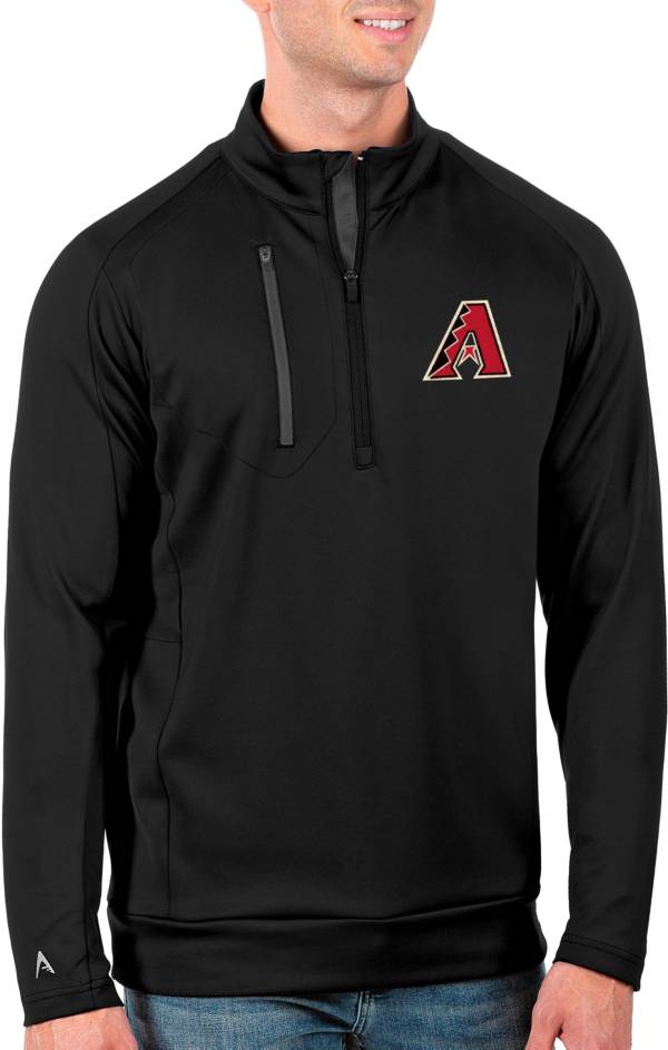 Antigua Men's Tall Arizona Diamondbacks Generation Black Half-Zip Shirt