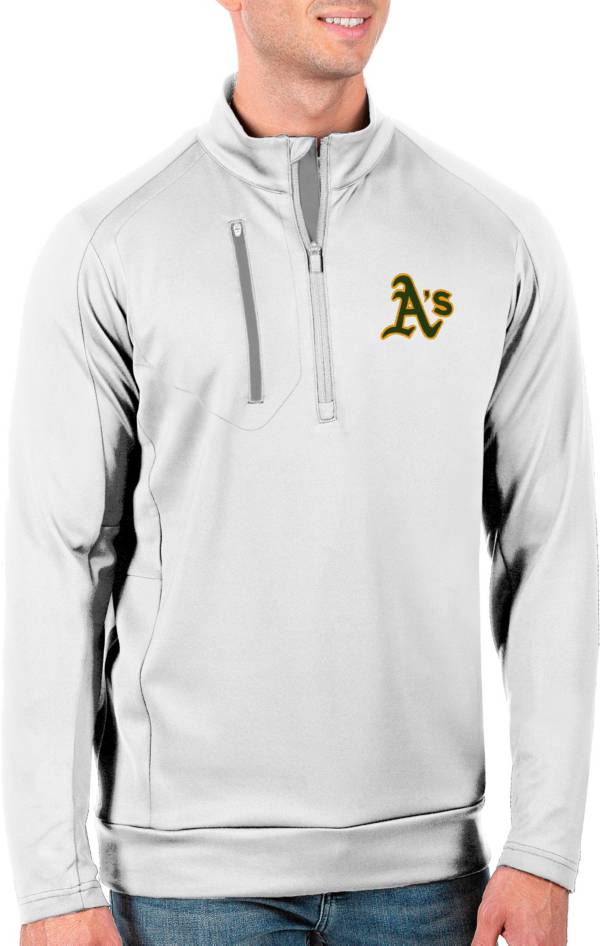 Antigua Men's Tall Oakland Athletics Generation White Half-Zip Pullover product image