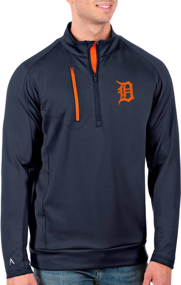 Antigua Men's Tall Detroit Tigers Generation Navy Half-Zip Pullover product image
