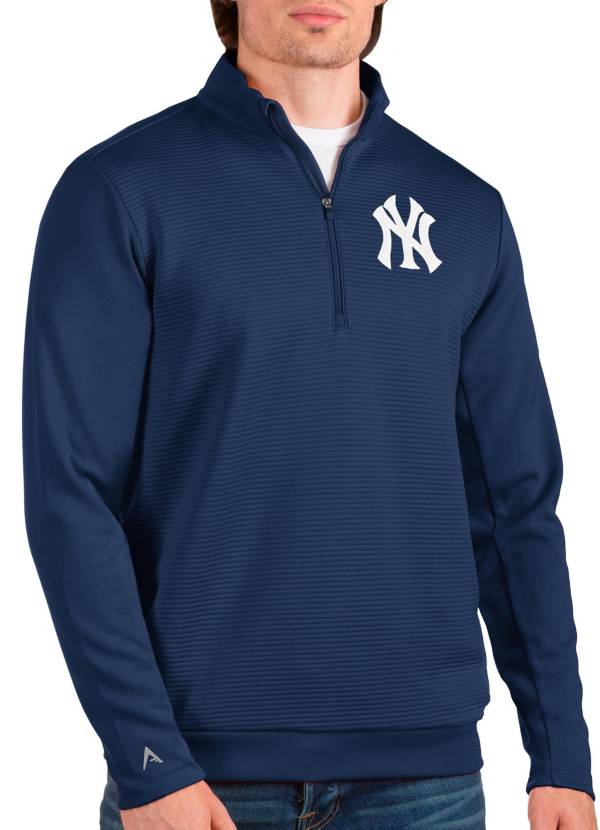Antigua Men's New York Yankees Navy Quarter-Zip Pullover product image