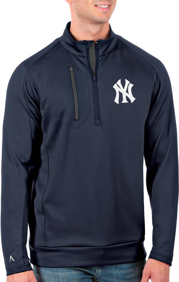 Antigua Men's Tall New York Yankees Generation Navy Half-Zip Shirt product image