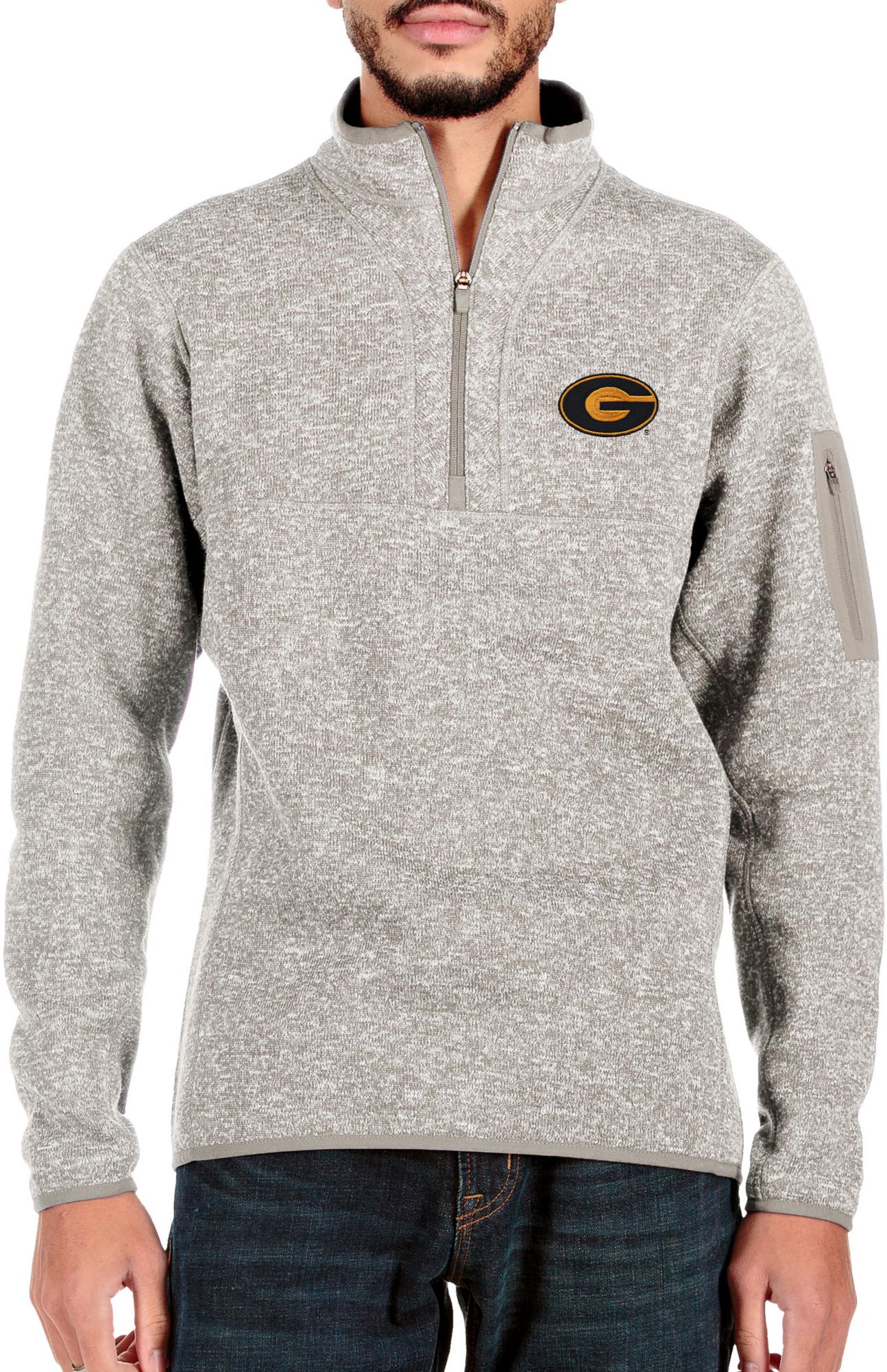 Antigua Men's Grambling State Tigers Fortune 1/4 Zip Pullover