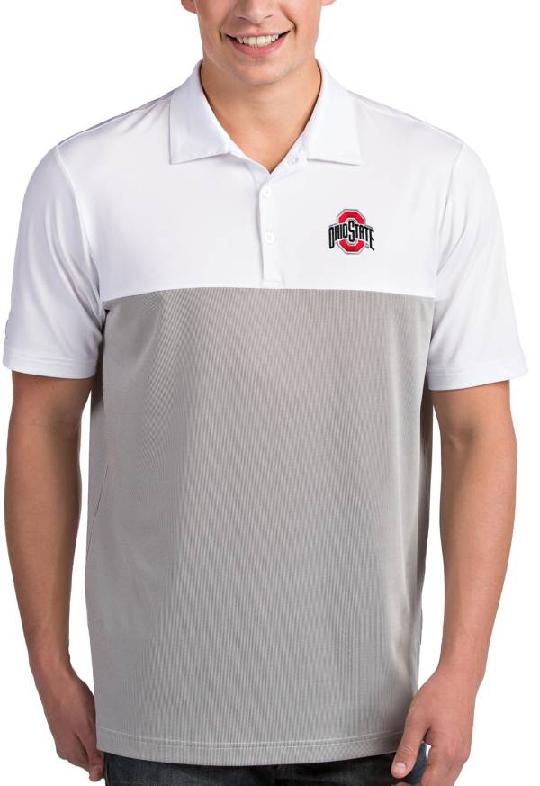 Antigua Men's Ohio State Buckeyes White Venture Polo