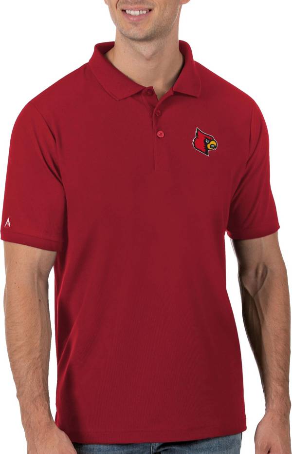 Antigua Men's Louisville Cardinals Cardinal Red Legacy Pique Polo product image