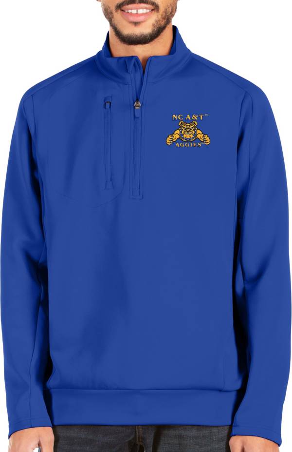 Antigua Men's North Carolina A&T Aggies Aggie Blue Generation ½ Zip ...