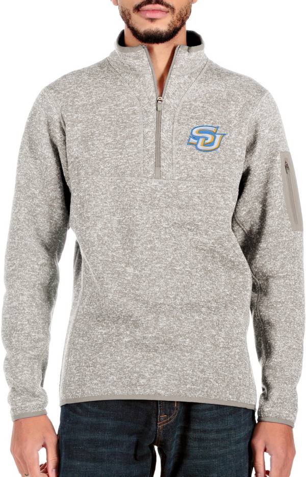 Antigua Men's Southern University Jaguars White Fortune 1/4 Zip Pullover product image