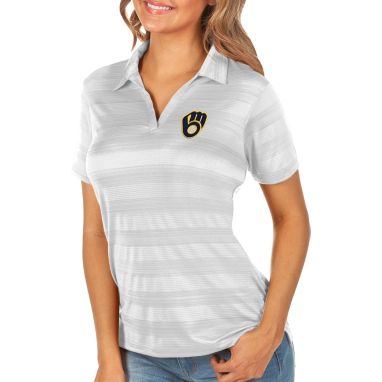 sorry, Antigua Women's Milwaukee Brewers Compass White Polo is currently out of stock
