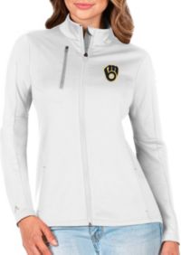 Antigua Women's Milwaukee Brewers Generation Full-Zip White Jacket