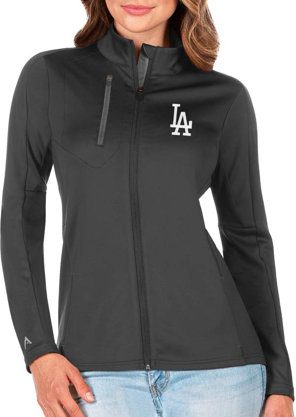 Antigua Women's Los Angeles Dodgers Generation Full-Zip Gray Jacket product image
