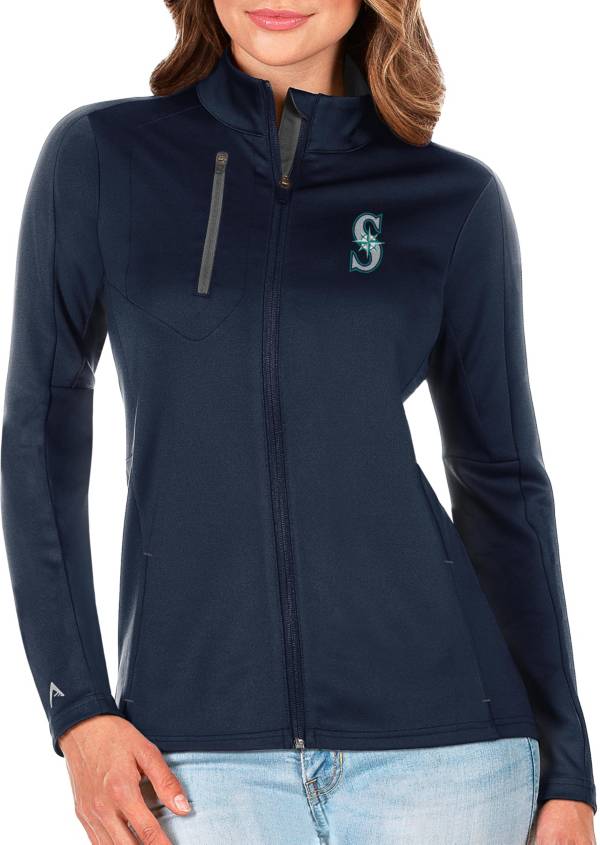Antigua Women's Seattle Mariners Generation FullZip Navy Jacket Dick