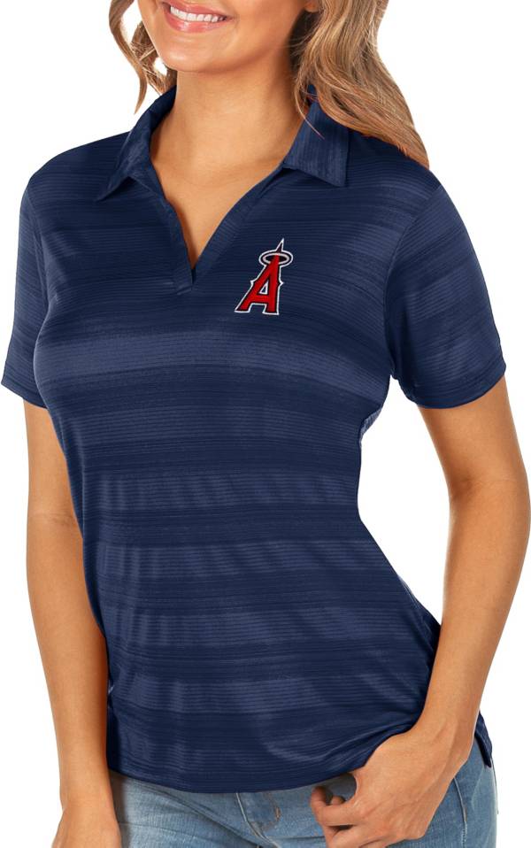Antigua Women's Los Angeles Angels Compass Navy Polo product image