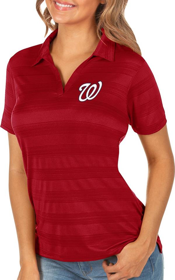 Antigua Women's Washington Nationals Compass Red Polo product image