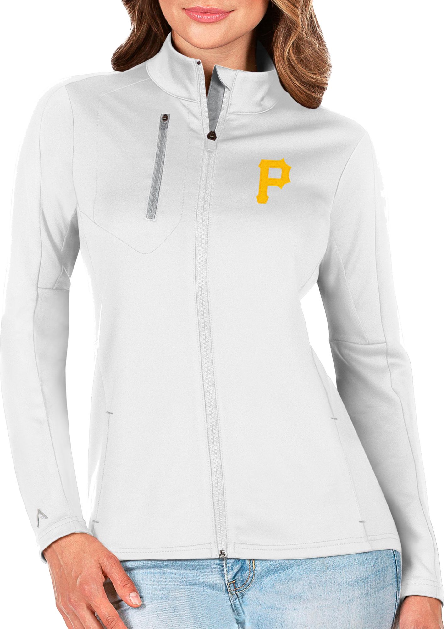 Antigua Women's Pittsburgh Pirates Generation Full-Zip White Jacket