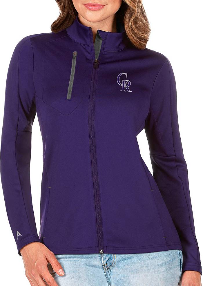 Antigua Women's Colorado Rockies Generation Full-Zip Purple Jacket